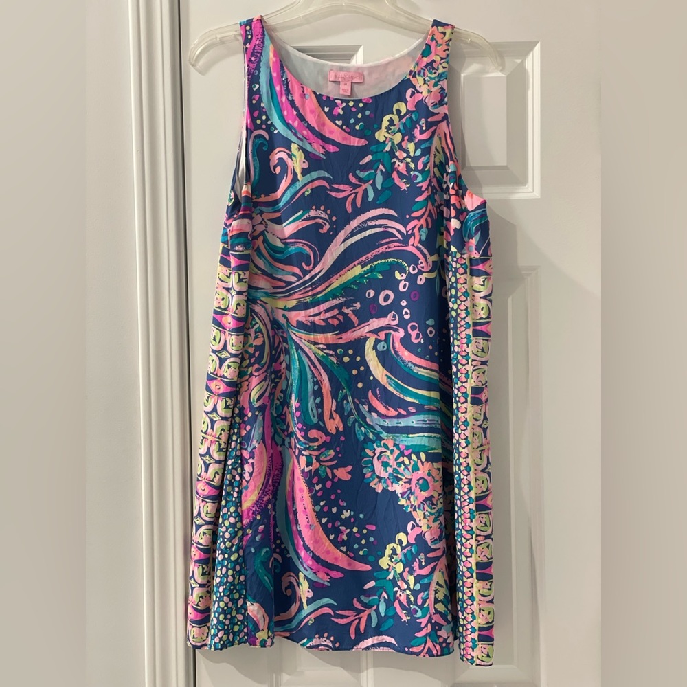Lilly Pulitzer satin a-line dress